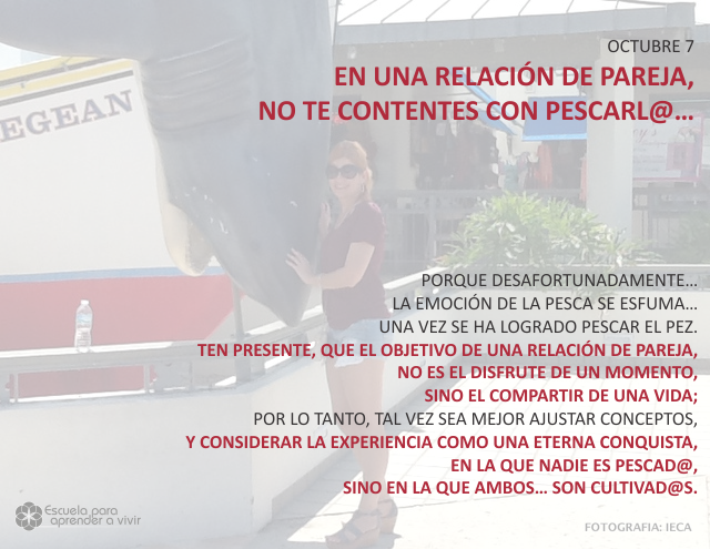 En una relación de pareja, no te contentes con pescarl@